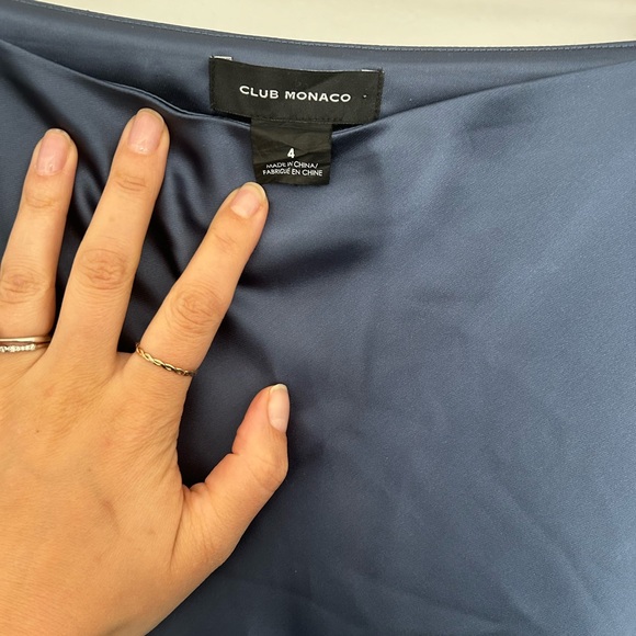 Club Monaco satin midi skirt - Picture 3 of 5